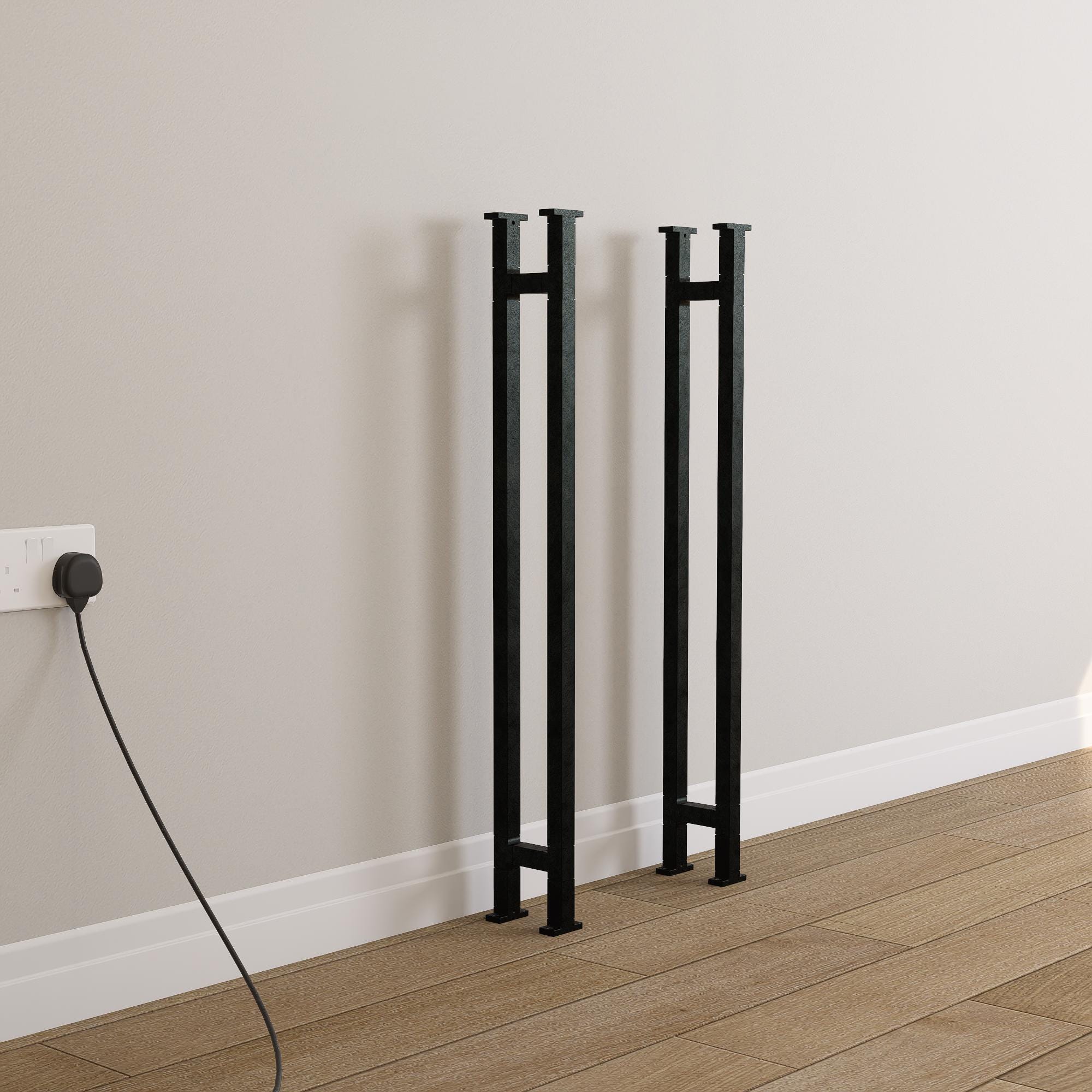 Modern Metal Table Legs for Console Table – Industrial Hairpin or Square Frame Style – Heavy-Duty Steel Legs – DIY Furniture Base