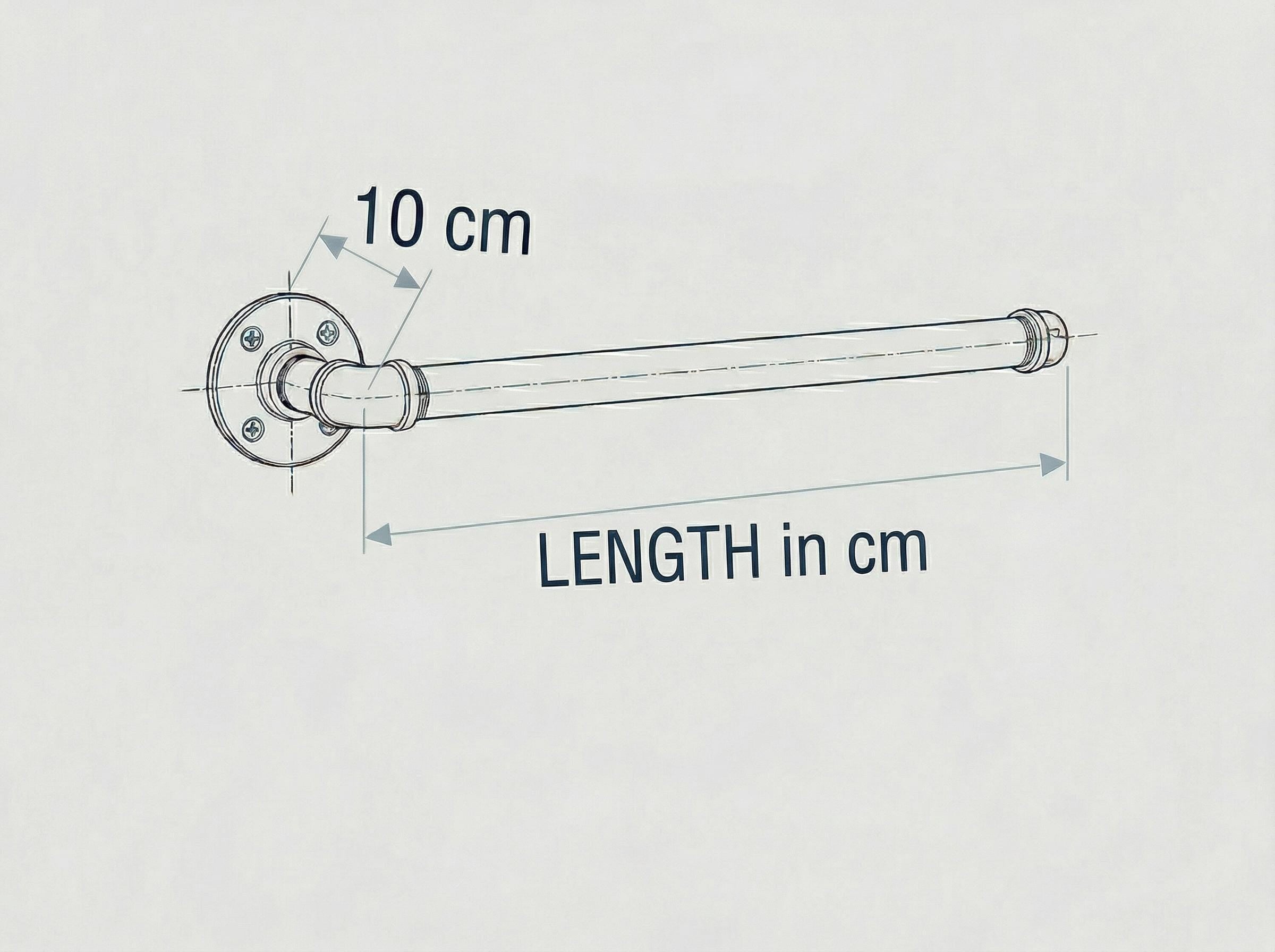 Industrial Pipe Towel Bar – Custom Length