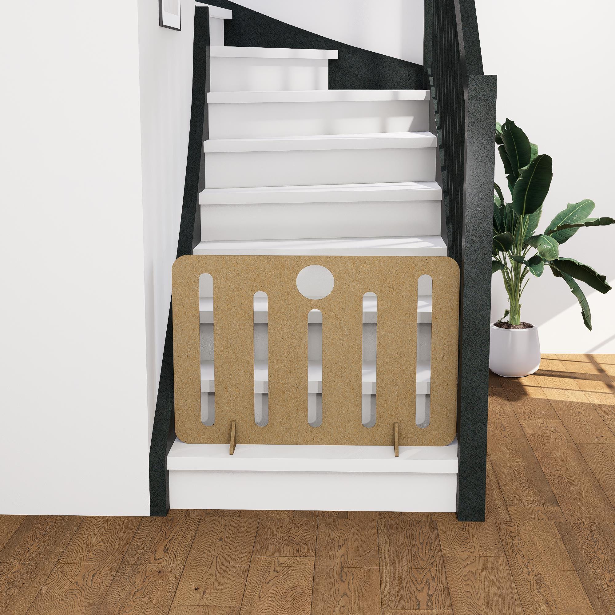 Free Standing Wooden Pet Gate for Dogs