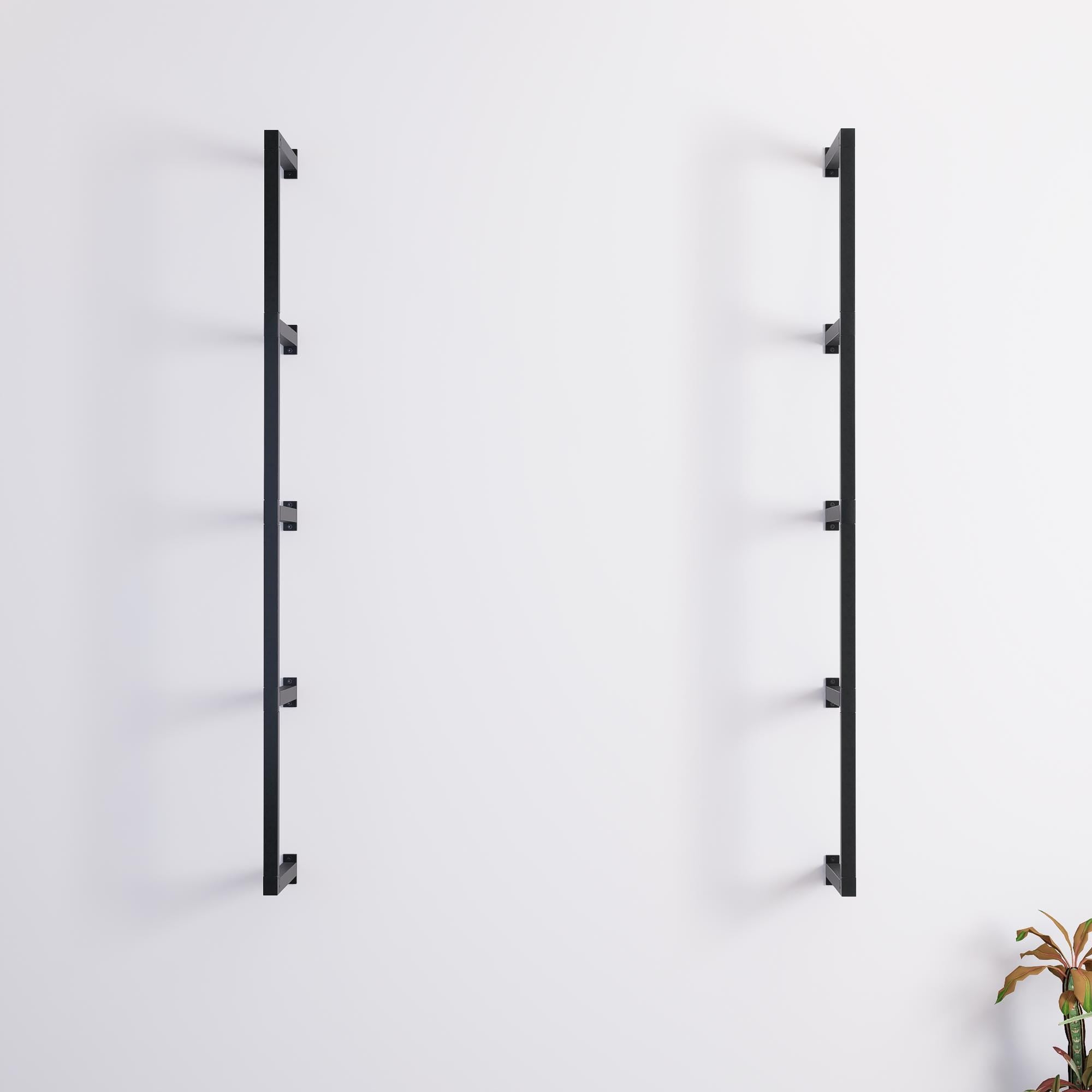 Industrial Multi-Tier Shelf Brackets | Heavy Duty Wall Shelf Supports | Floating Shelving Hardware for Home, Office, Retail Displays