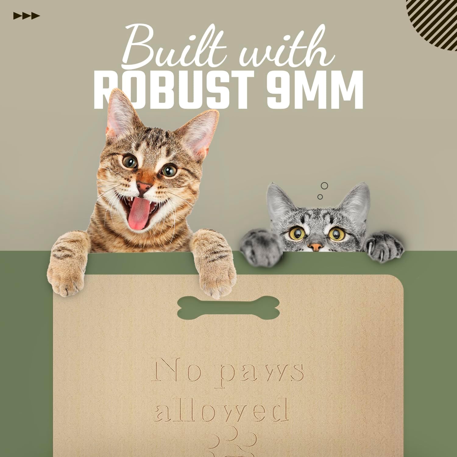 Freestanding Dog Stopper - Wooden Dog Barrier for Home, Stairs, and Doorways - Pet Barrier for Indoor - Wooden Pet Stopper with on Drill Dog Gate