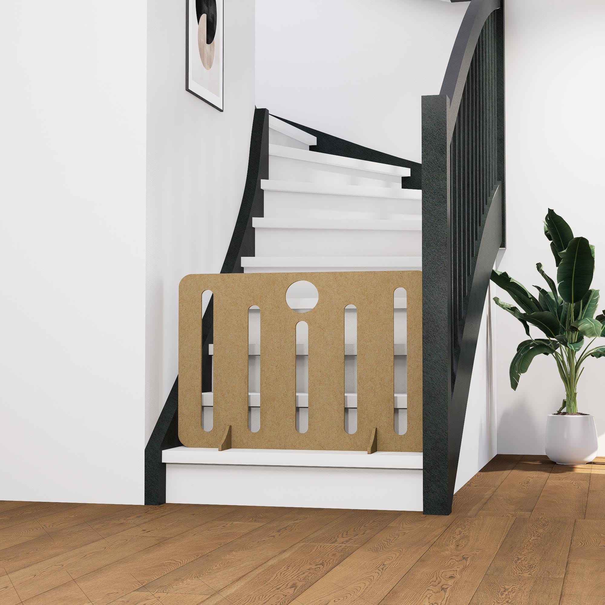 Free Standing Wooden Pet Gate for Dogs