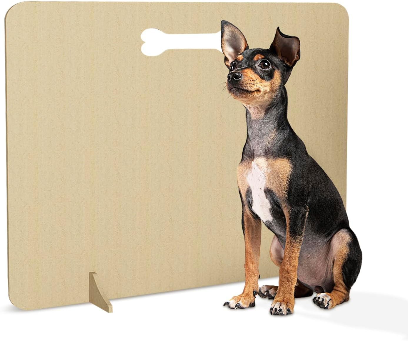 Freestanding Dog Stopper - Wooden Dog Barrier for Home, Stairs, and Doorways - Pet Barrier for Indoor - Wooden Pet Stopper with on Drill Dog Gate