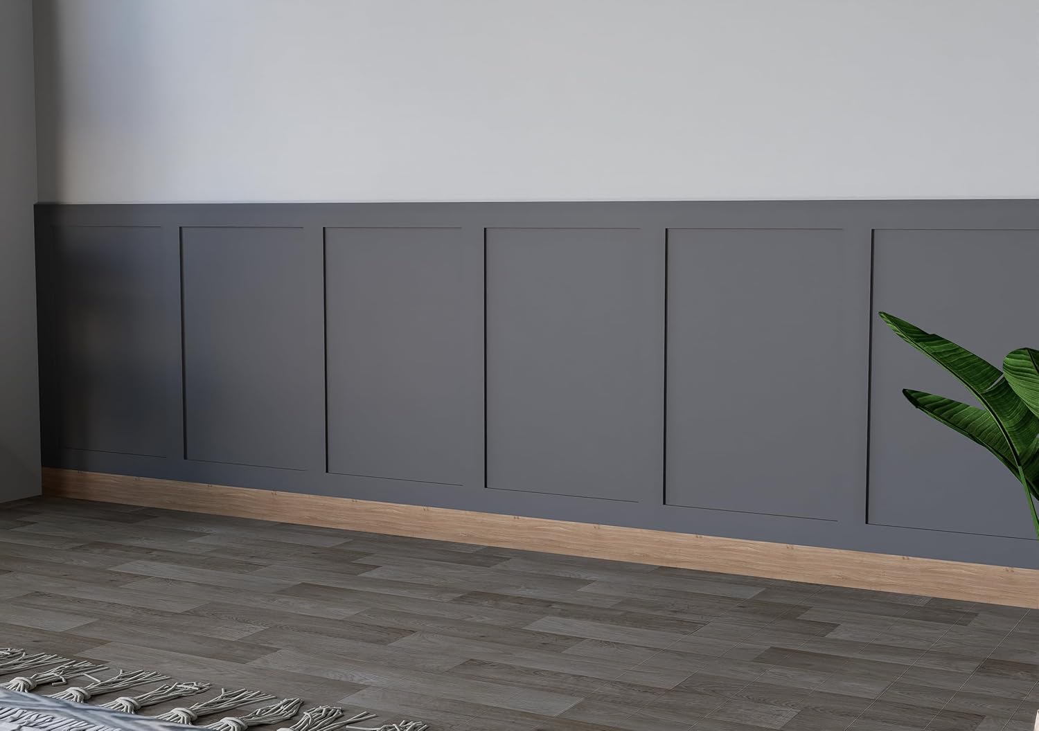 10 PACK Wall Panelling Kit Shaker Style 5PCS 100cm + 5PCS 50cm MDF Slats strips Moisture-Resistant Paintable HDF