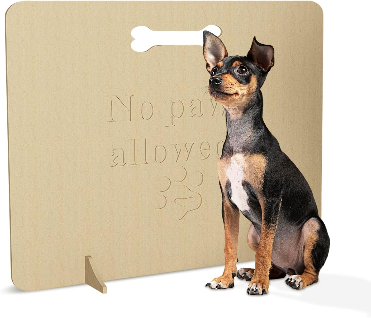 Freestanding Dog Stopper - Wooden Dog Barrier for Home, Stairs, and Doorways - Pet Barrier for Indoor - Wooden Pet Stopper with on Drill Dog Gate