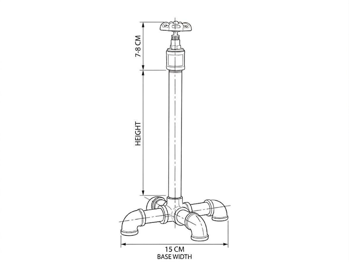 Industrial Pipe Kitchen Roll Holder – Red Valve