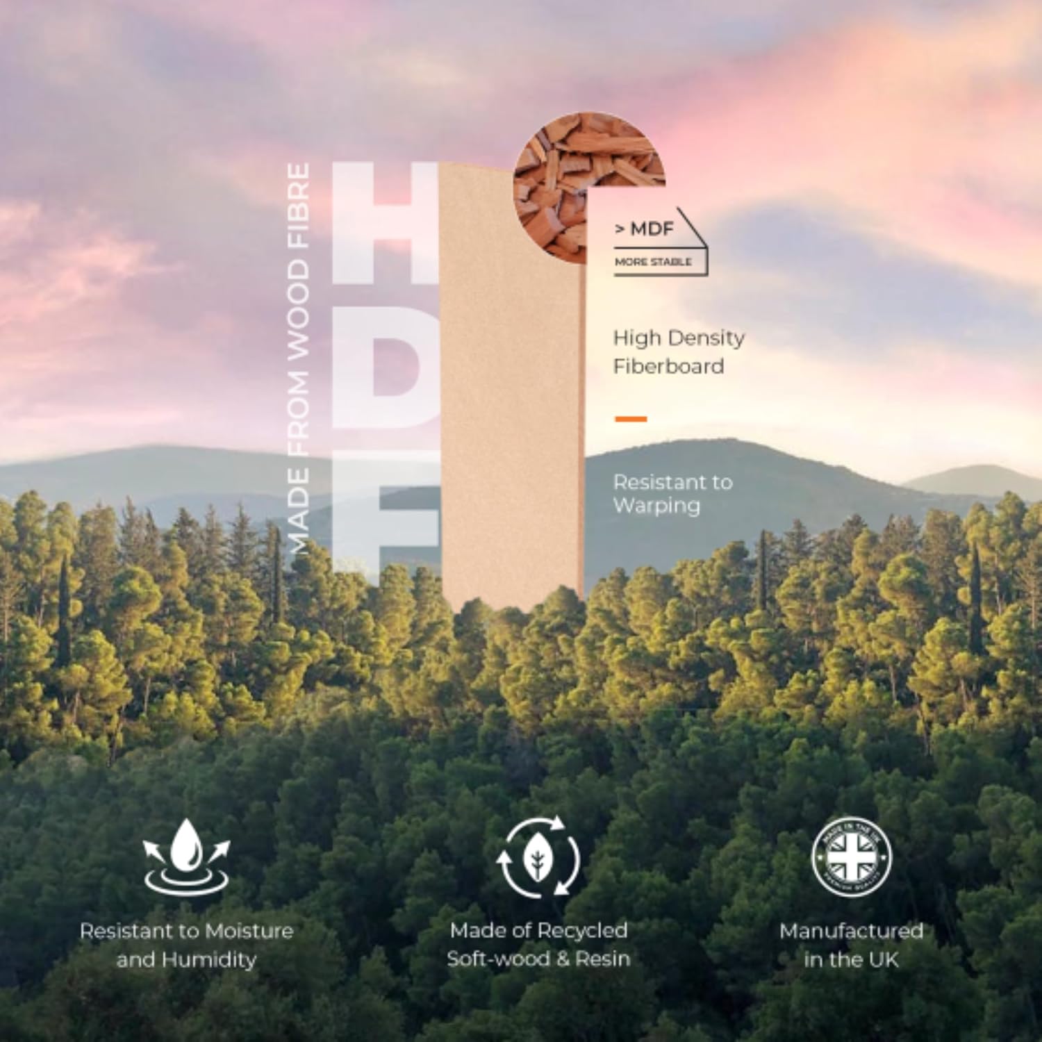 10 PACK Wall Panelling Kit Shaker Style 5PCS 100cm + 5PCS 50cm MDF Slats strips Moisture-Resistant Paintable HDF