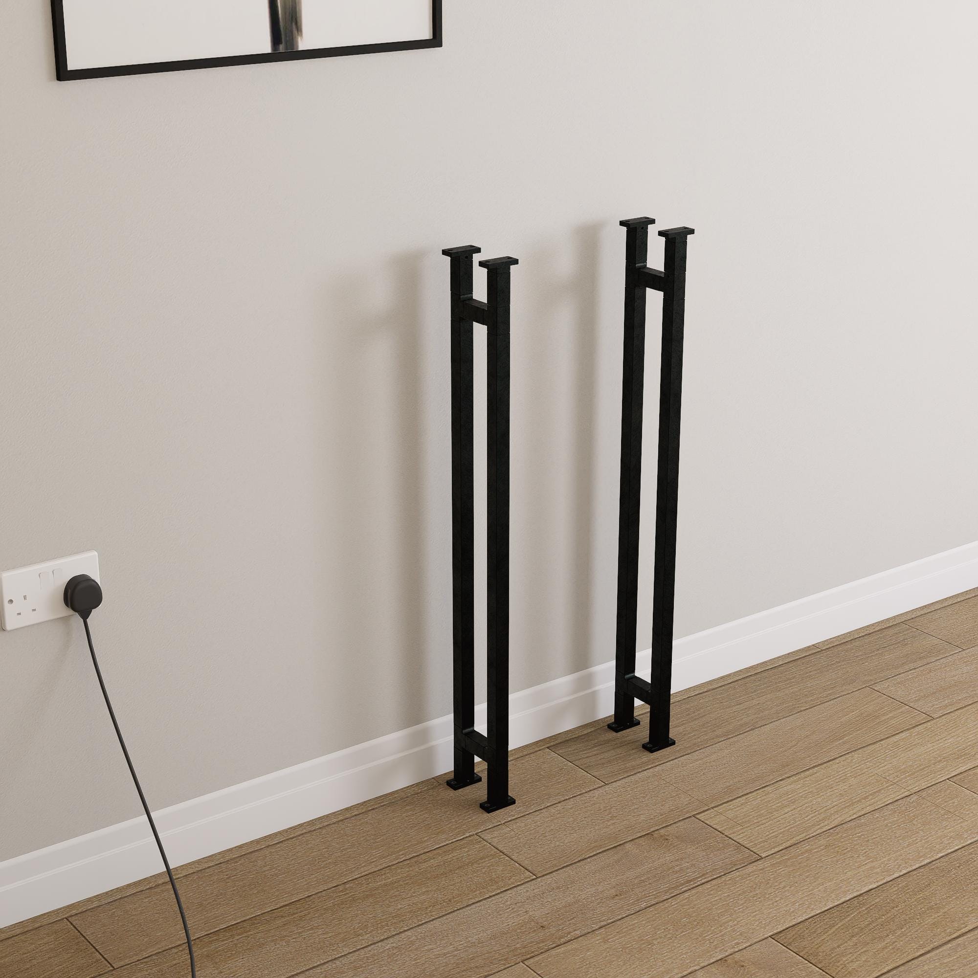 Modern Metal Table Legs for Console Table – Industrial Hairpin or Square Frame Style – Heavy-Duty Steel Legs – DIY Furniture Base
