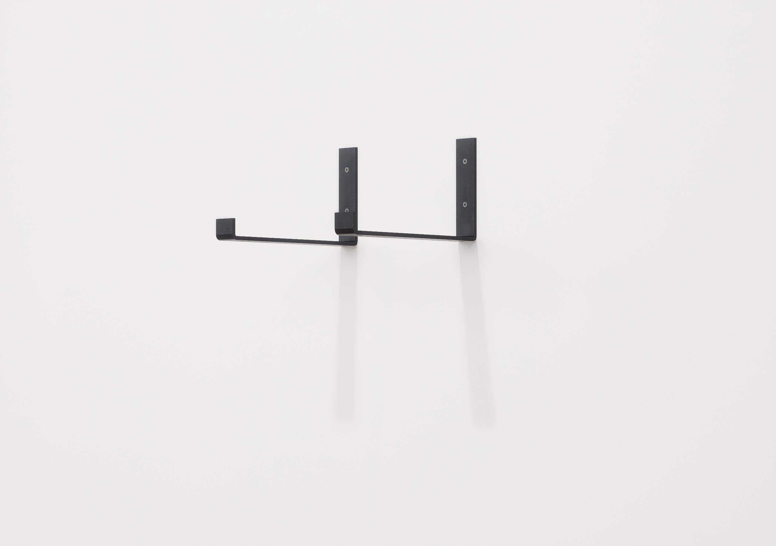 Wooden Floating Shelf with Industrial Metal Brackets