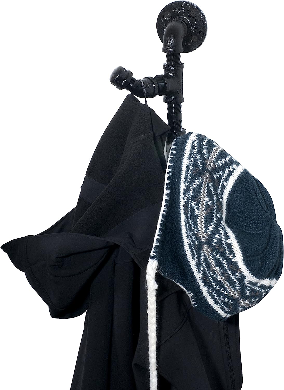 Porte-manteau industriel Quantum pour tuyaux, porte-chapeaux mural