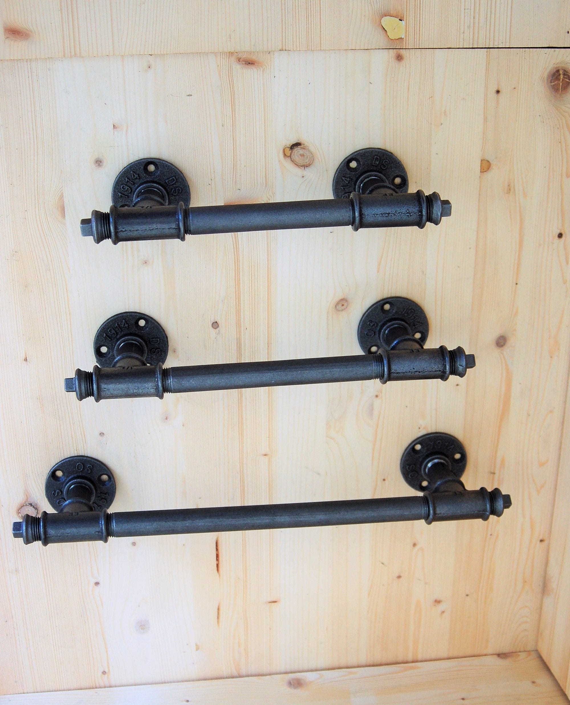 Glow Industrial Pair Pipe Door Handle