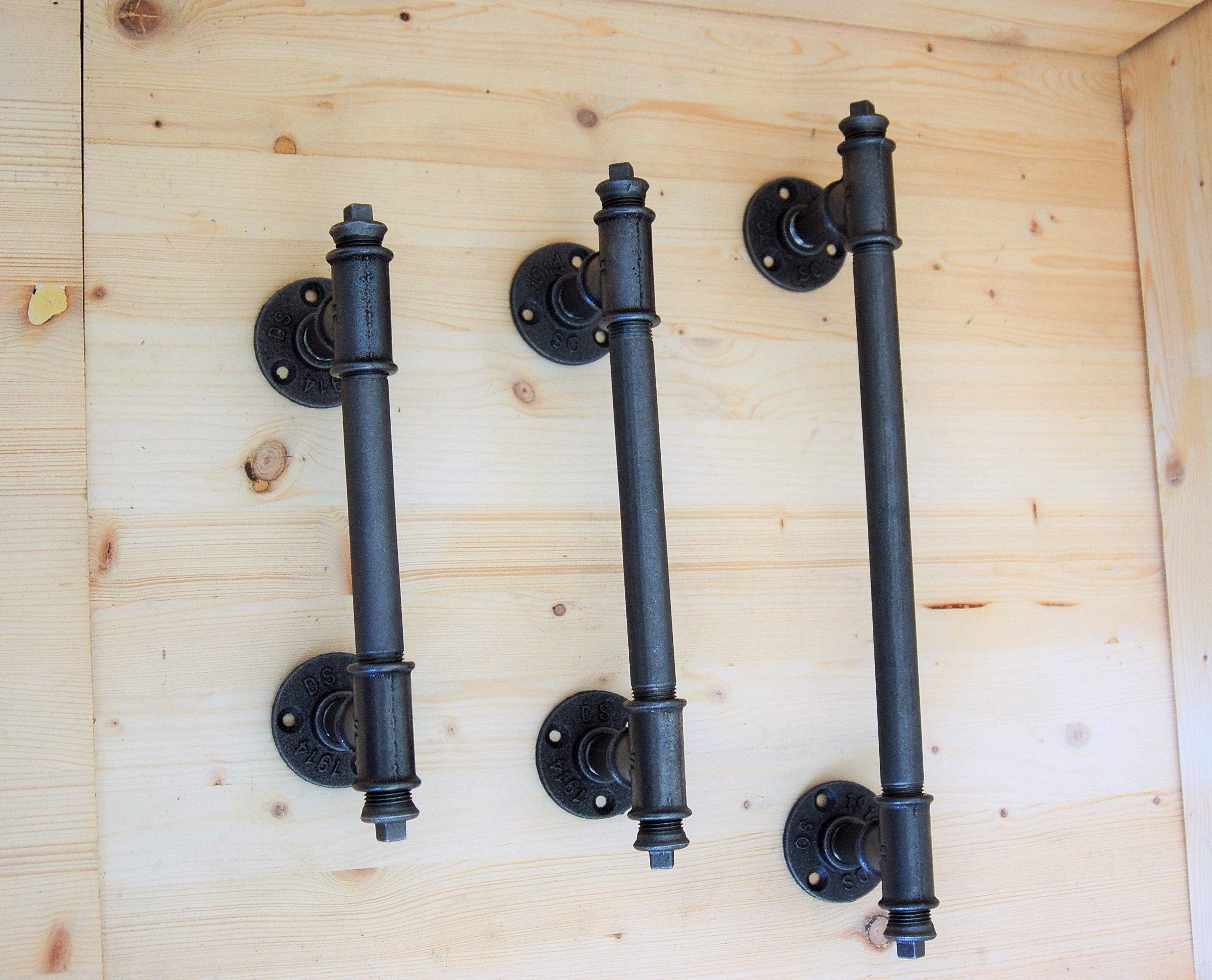 Glow Industrial Pair Pipe Door Handle