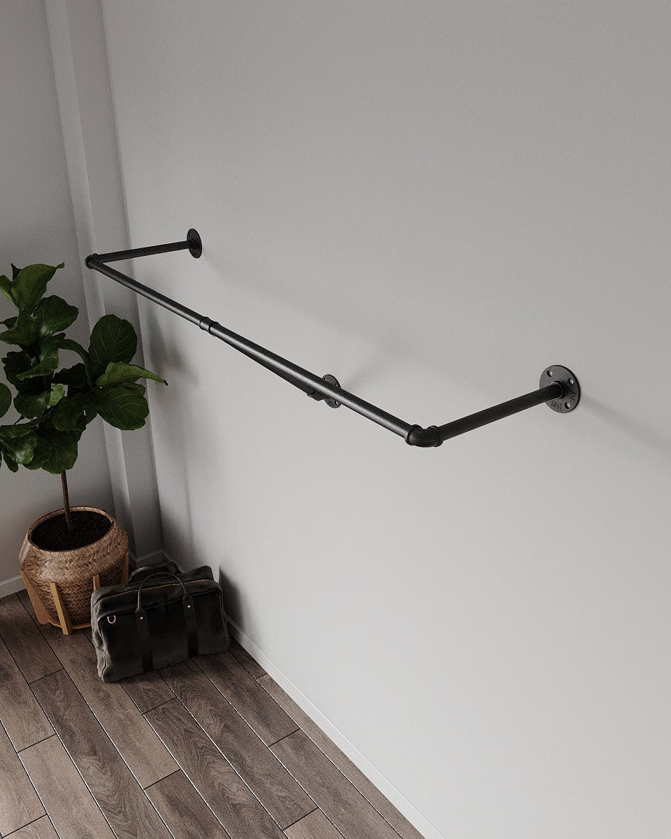 Pipe Wall Mounted Clothes Rack