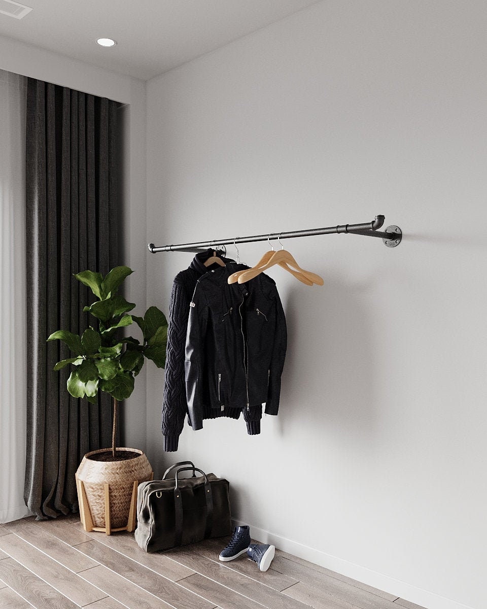 pipe Clothes Rail Wall Mount