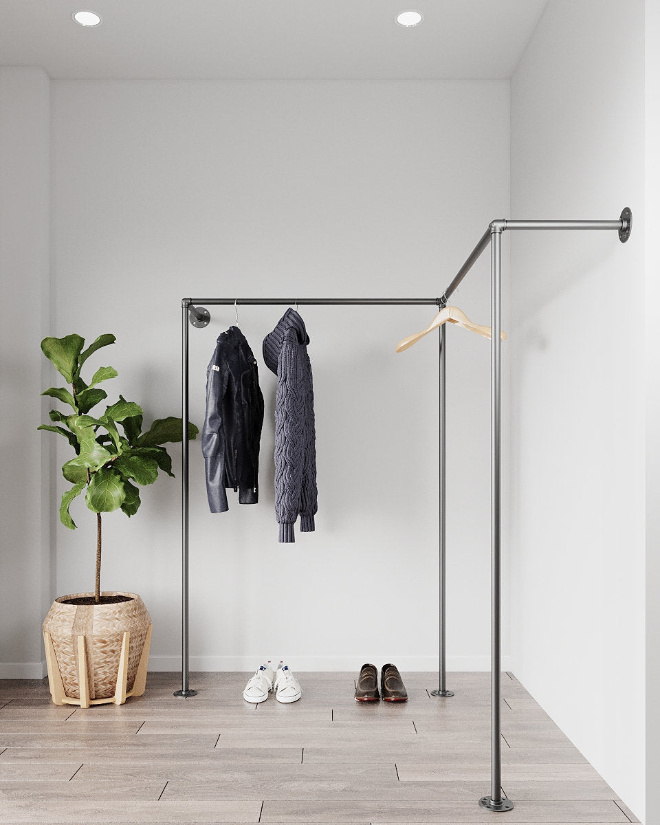 Durable pipe Corner Clothing Rack