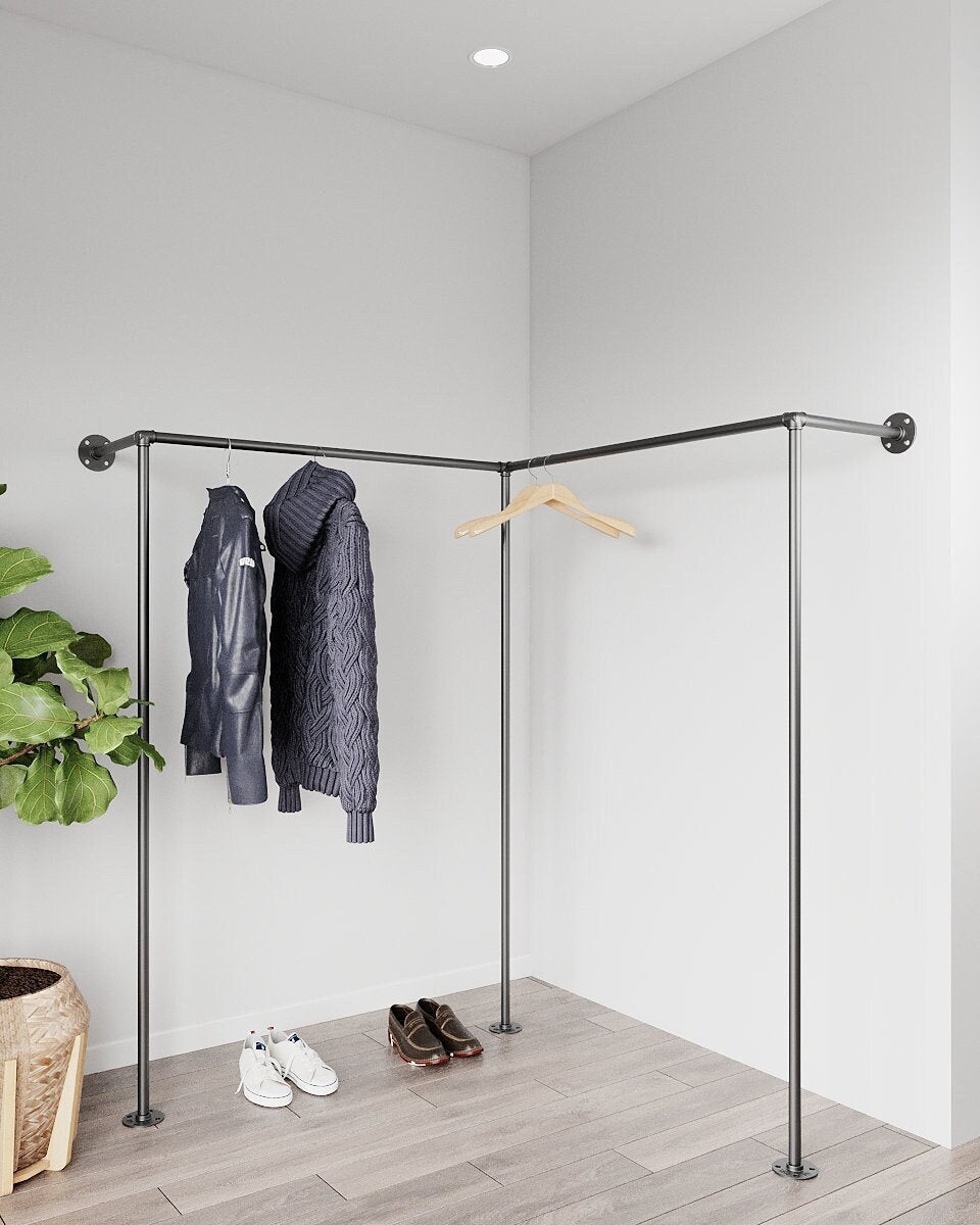Durable pipe Corner Clothing Rack