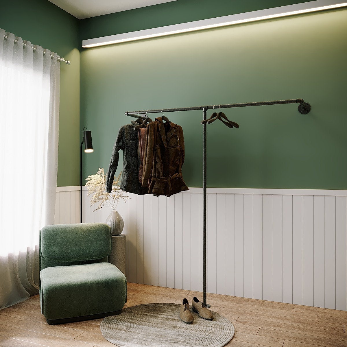 Heavy-duty clothes rails, showcasing clothes racking and hanging clothing options, including a black clothing rail