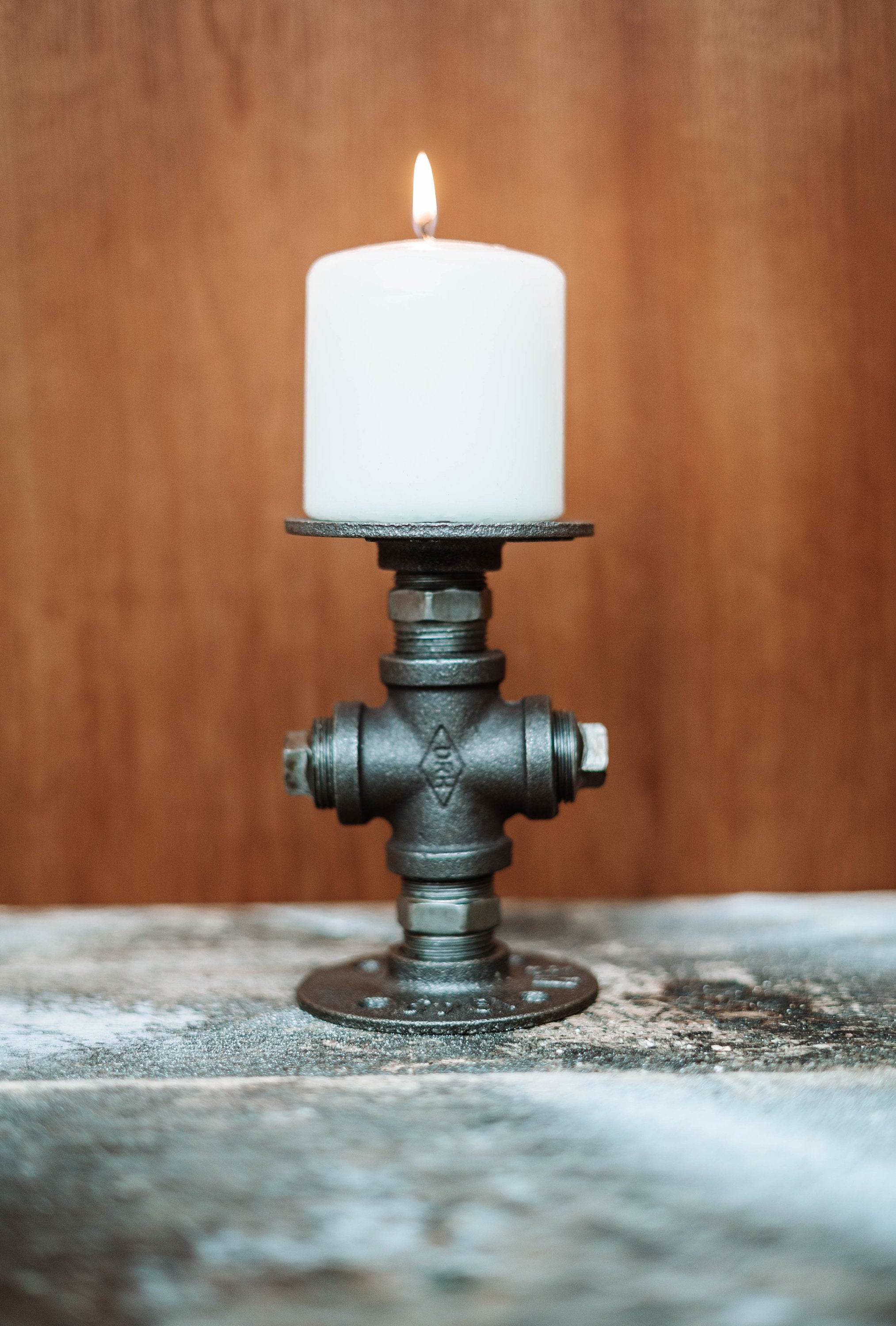 Candle Holder with a candle plate, showcasing its elegant and sophisticated design.