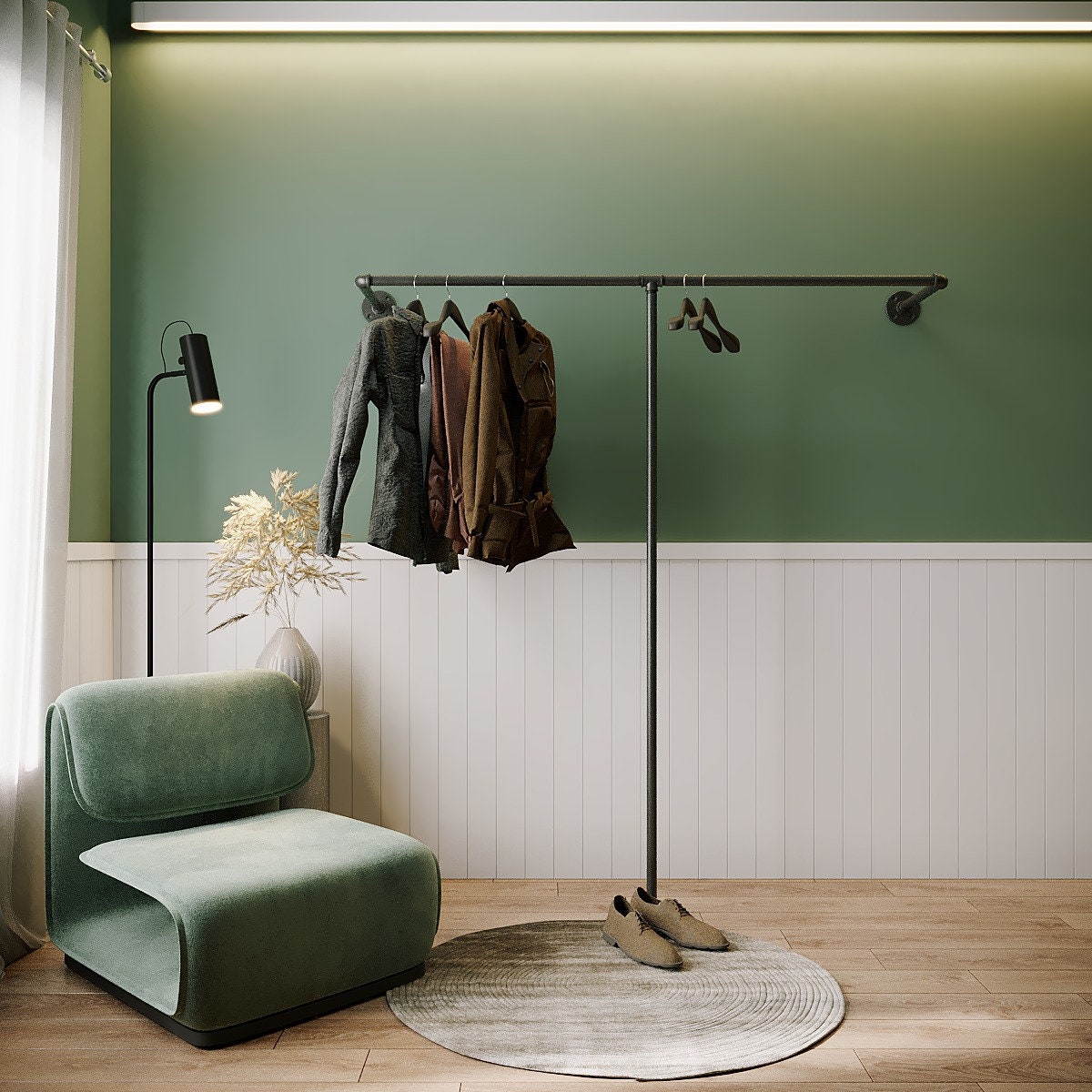 Heavy-duty clothes rails, showcasing clothes racking and hanging clothing options, including a black clothing rail