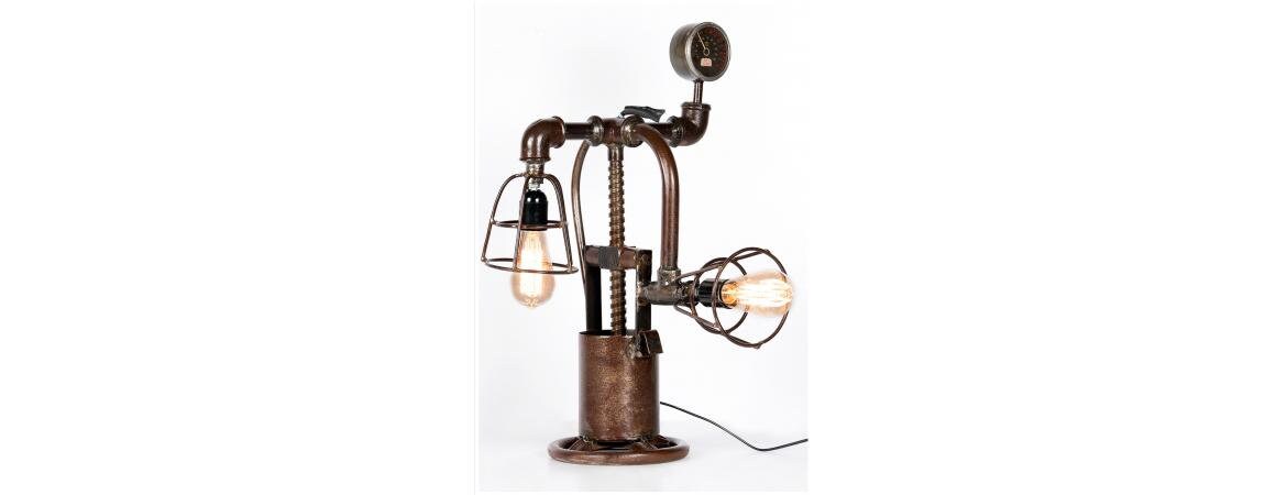 Side Table Lamp with industrial flair, perfect as a stylish table light