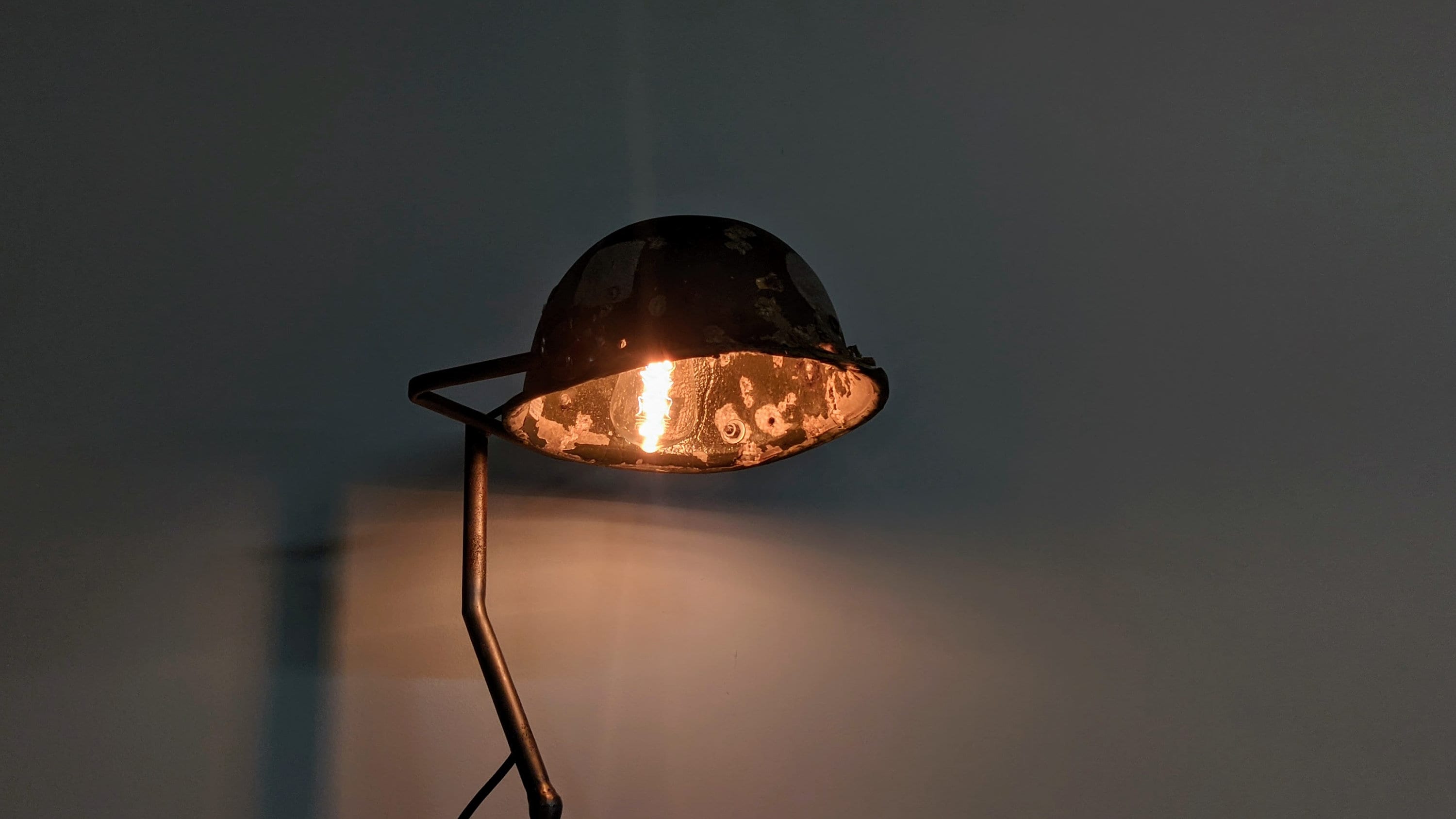 Functional Side Table Lamp, offering a unique industrial light design