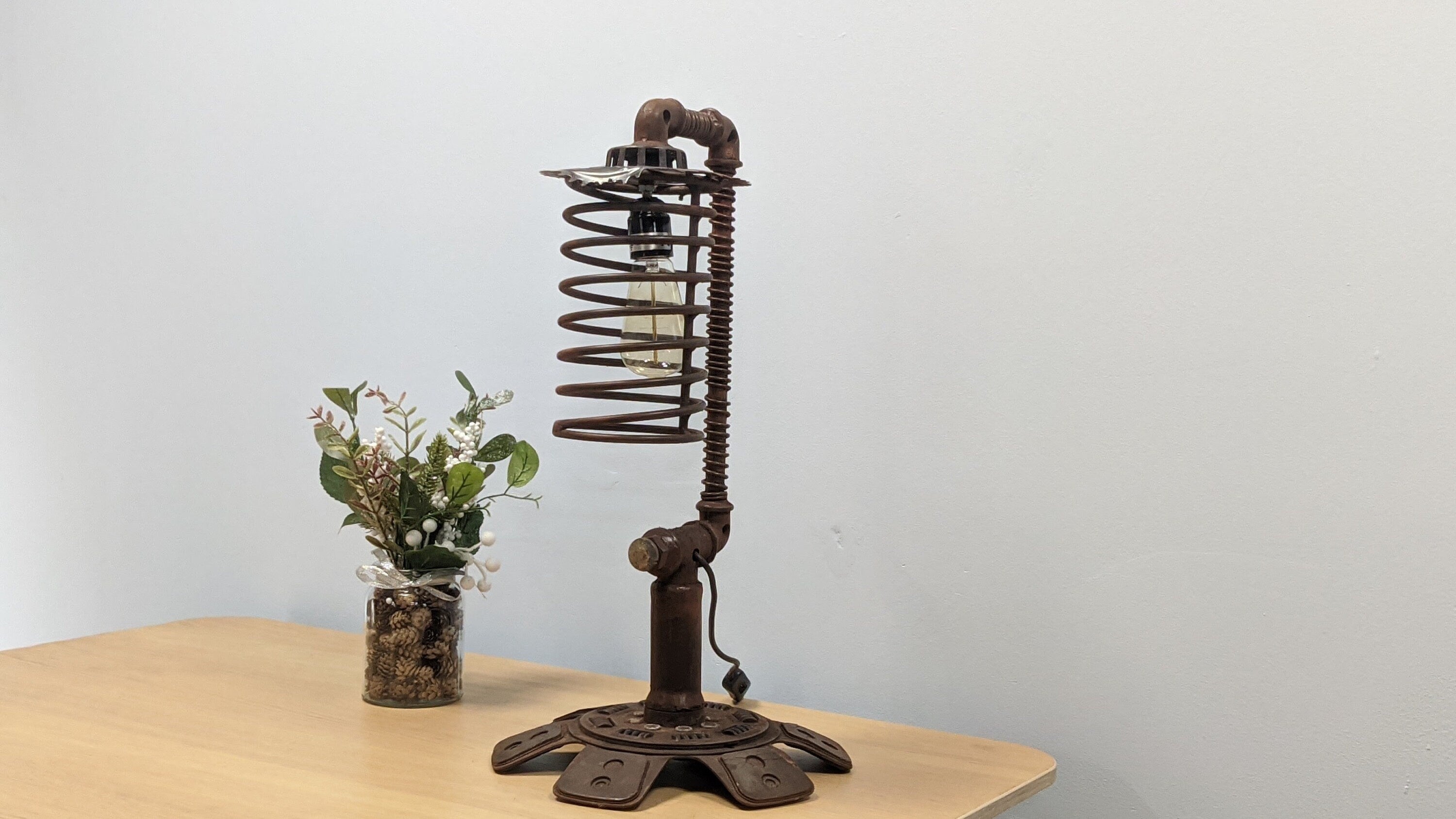 Versatile Side Table Lamp - Industrial Light for Modern Living