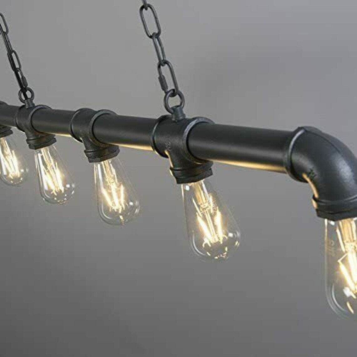 Industrial Steampunk Ceiling Pendant Lamp 5 Lights Metal Water Pipe chandelier