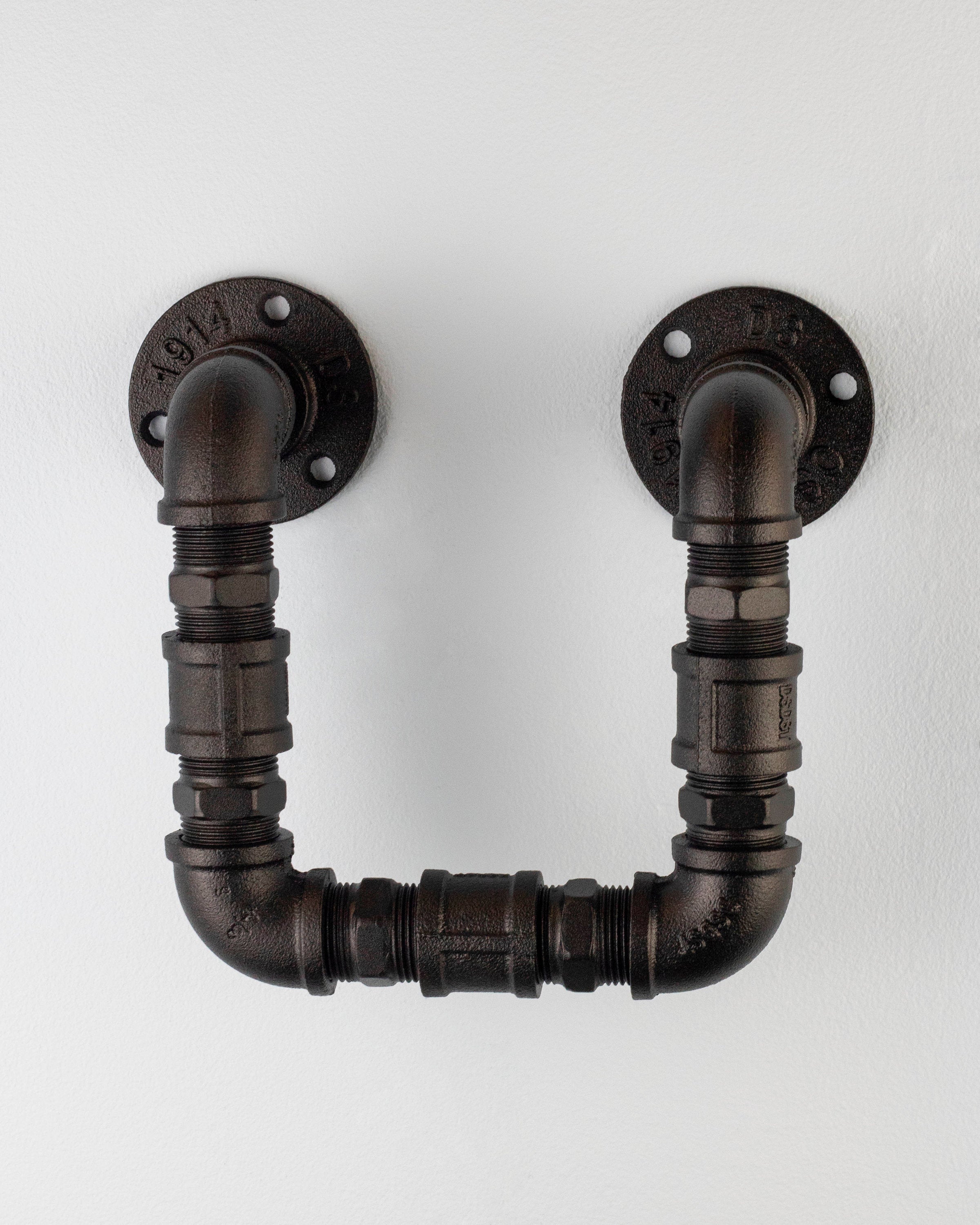 Aura Industrial Pipe Towel Holder Rack