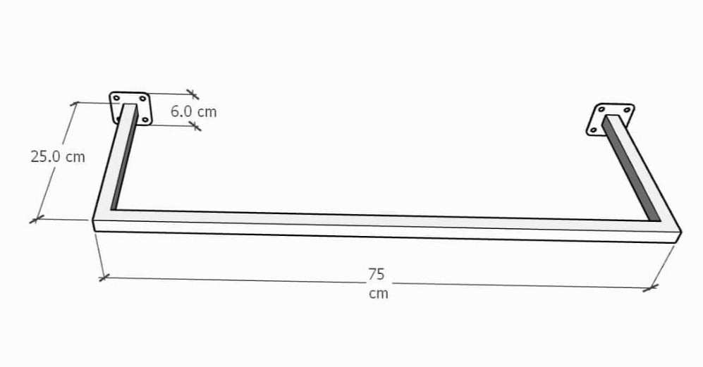 Modern Rectangle Clothes Rail