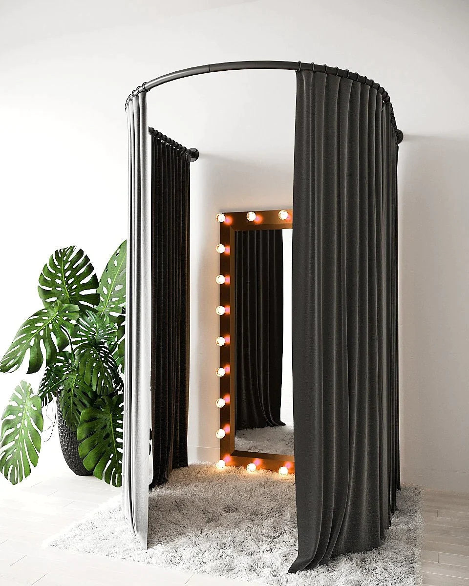 Changing room Curved rail curtain room