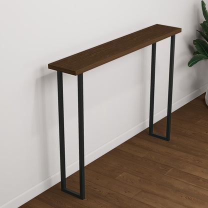 Minimalist Console Table Legs – Square Steel Base DIY Table – Modern Industrial Metal Legs – Pair of Heavy-Duty Supports - Wood Not Included