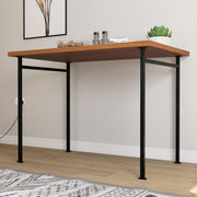 Heavy duty detachable square tube metal table legs pair, flat-pack and reusable, wood top not included
