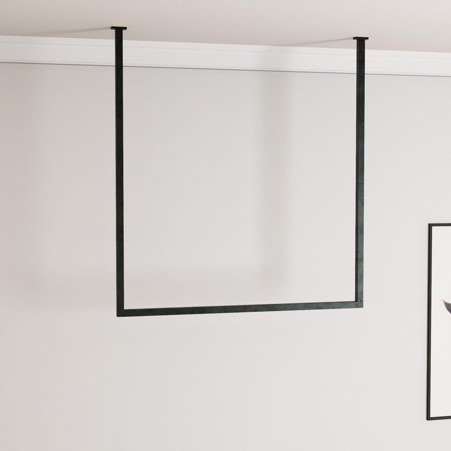 Ceiling Clothes Rack Minimalist Clothing Rail for Storage &amp; Retail Display – Space-Saving Ceiling Clothing Rack