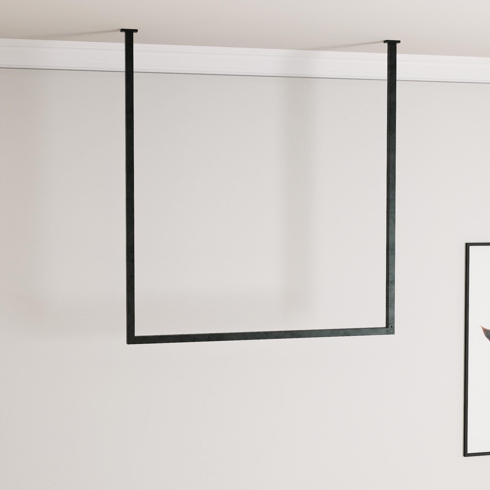 Ceiling Clothes Rack Minimalist Clothing Rail for Storage &amp; Retail Display – Space-Saving Ceiling Clothing Rack