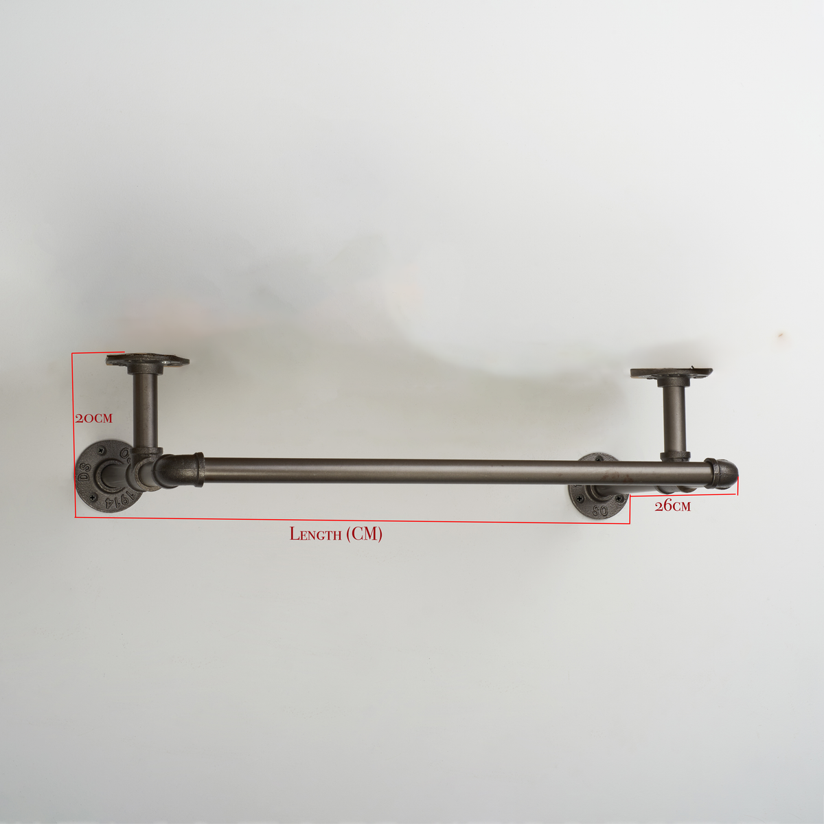 Pipe Wall Mounted Shelves Clothes Rack