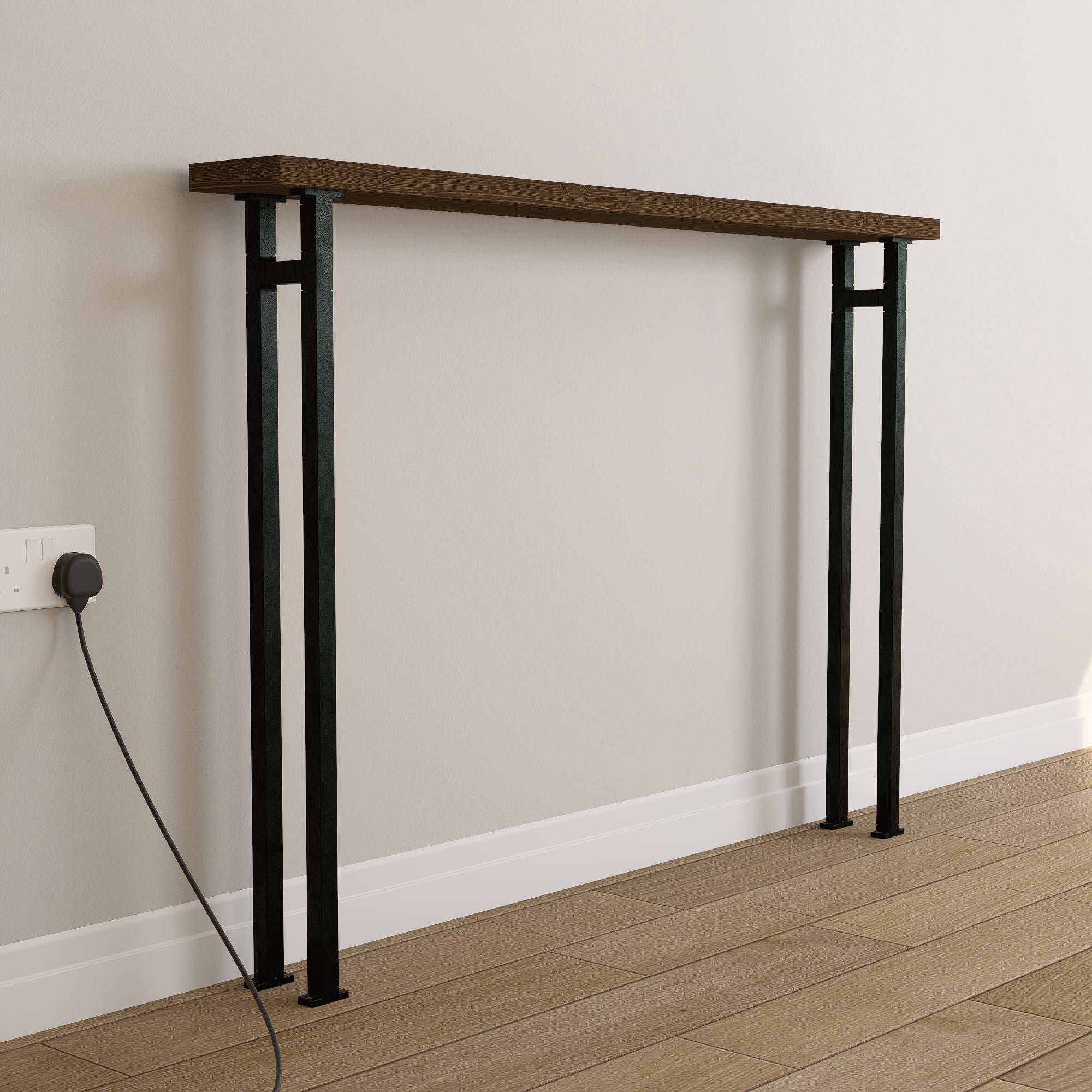 Slim Black Hallway Console Table – Handmade Wood