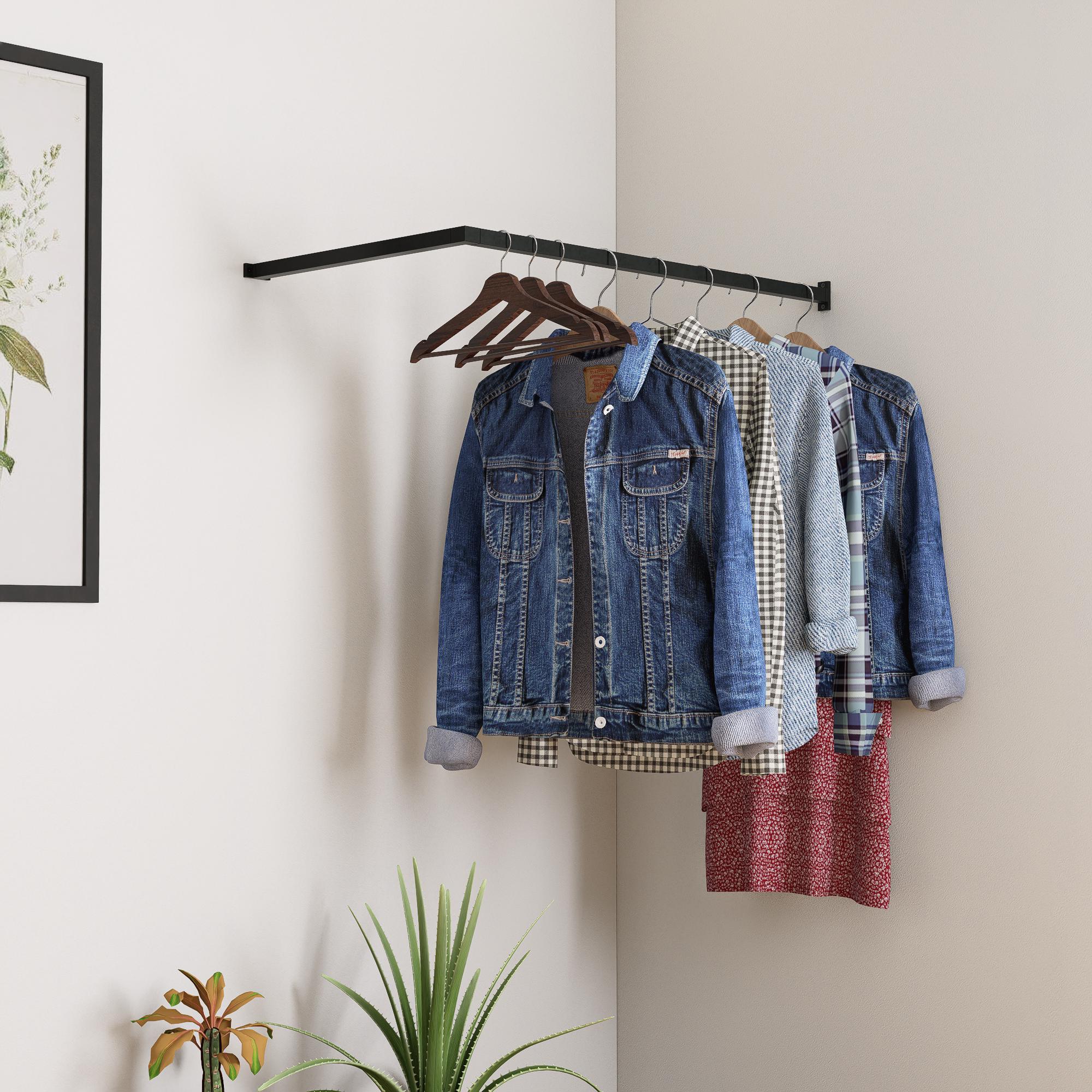 Custom Wall Mounted Clothing Rack – Heavy Duty Iron