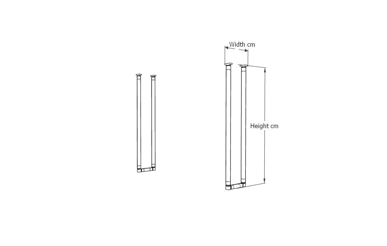 Minimalist Console Table Legs – Square Steel Base DIY Table – Modern Industrial Metal Legs – Pair of Heavy-Duty Supports - Wood Not Included