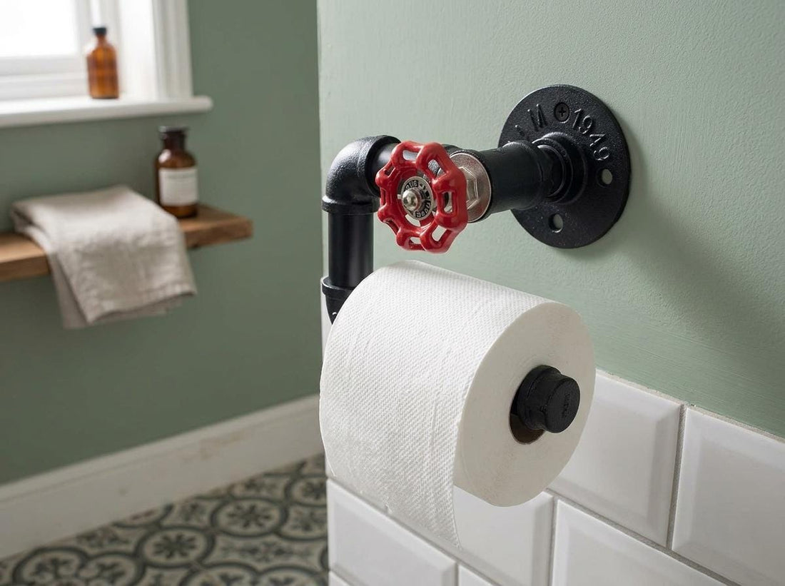 Industrial Cast Iron Pipe Toilet Paper Holder – RollDock