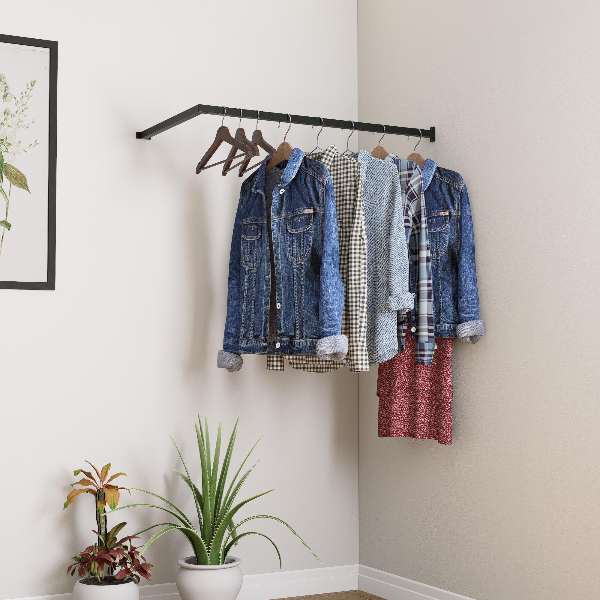 Custom Wall Mounted Clothing Rack – Heavy Duty Iron