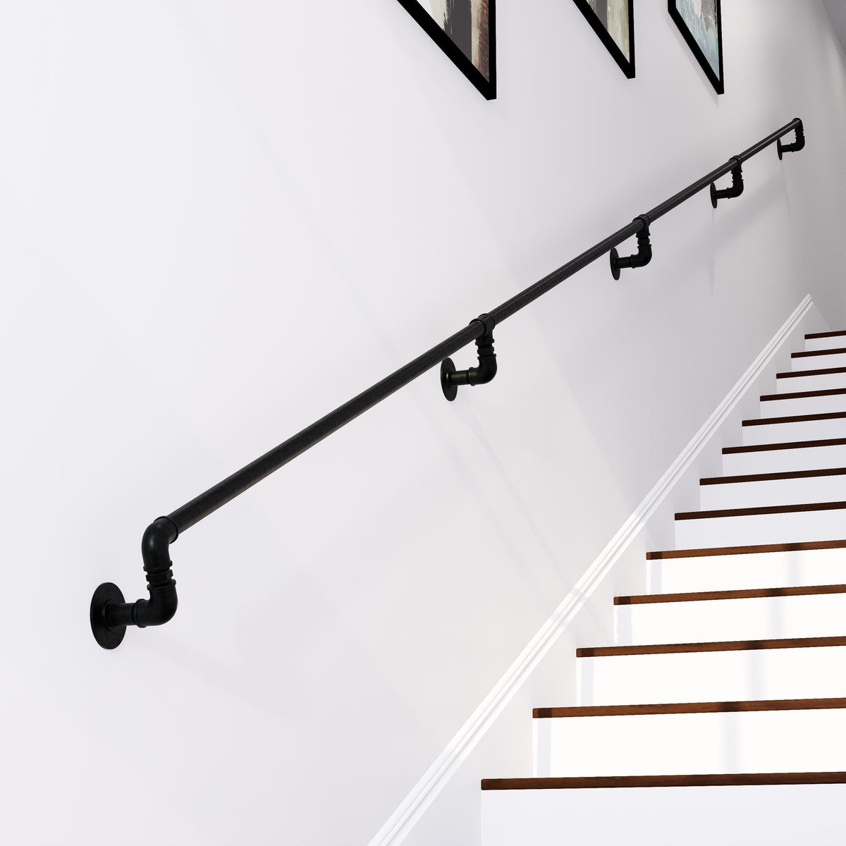 Handmade Cast Iron Stair Handrail – Vintage Pipe