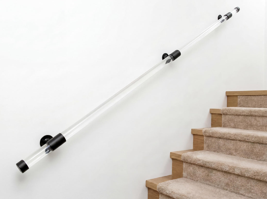 Custom Lucite Handrail Kit – Clear Acrylic Stair Rail