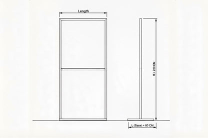 Minimalist Double Rail Metal Clothing Rack | 200cm Steel Garment Stand for Shop Display