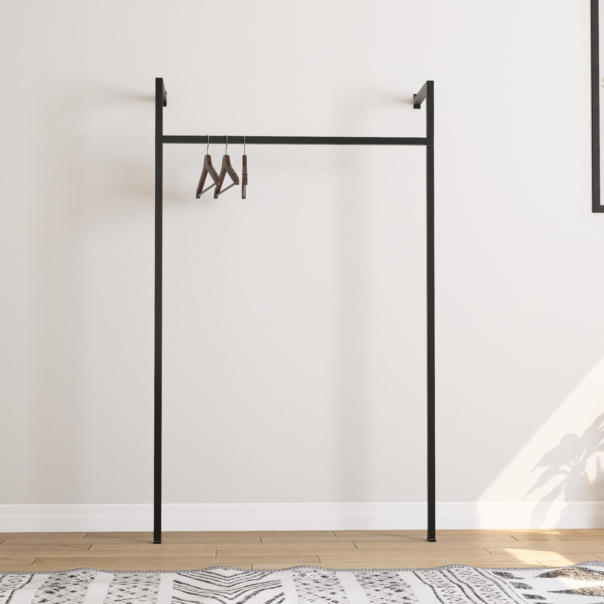 Detachable Wall-Mounted Clothing Rack – Flat Pack