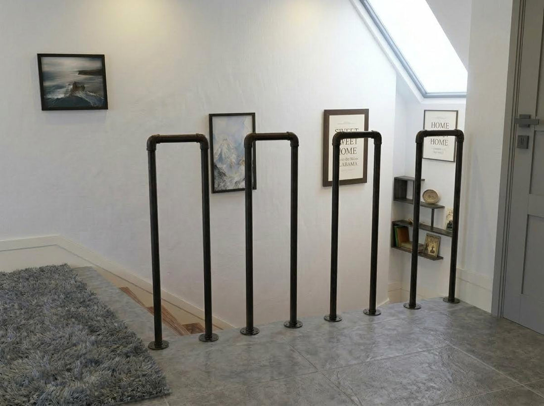 Stair Handrail: Matte Black Grab Bar