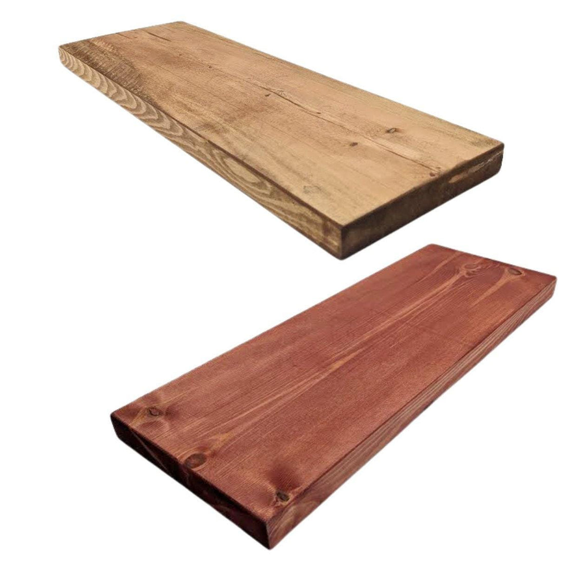 Handcrafted Reclaimed Wood Shelves: Rustic Sanded Finish, Custom Sizes