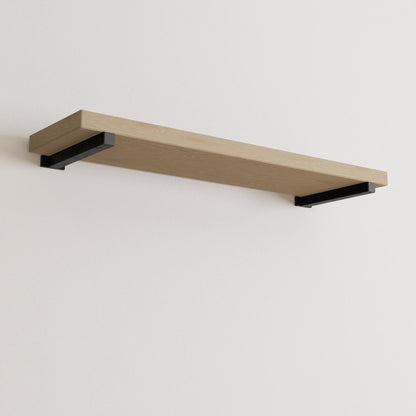 Minimalist Shelf Brackets – 2 Square Steel Piping Brackets – Industrial Wall Mount – Heavy-Duty Shelf Support - Shelf Not Included