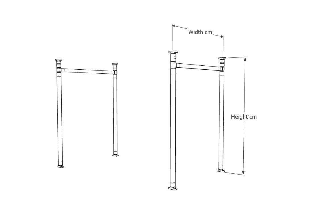 Heavy Duty Square Tube Metal Table Legs (Pair) — Detachable, Reusable, and Flat Pack — Wood Top Not Included