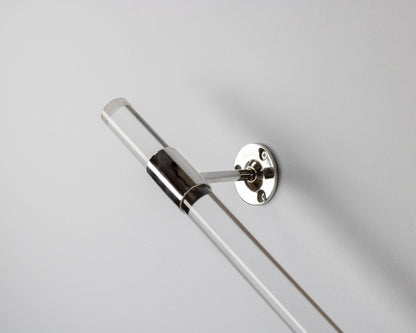 Modern Acrylic Handrail – Clear Lucite Stair Rail – Custom Made UK – Contemporary Staircase Handrail – Wall Mounted Perspex Rail
