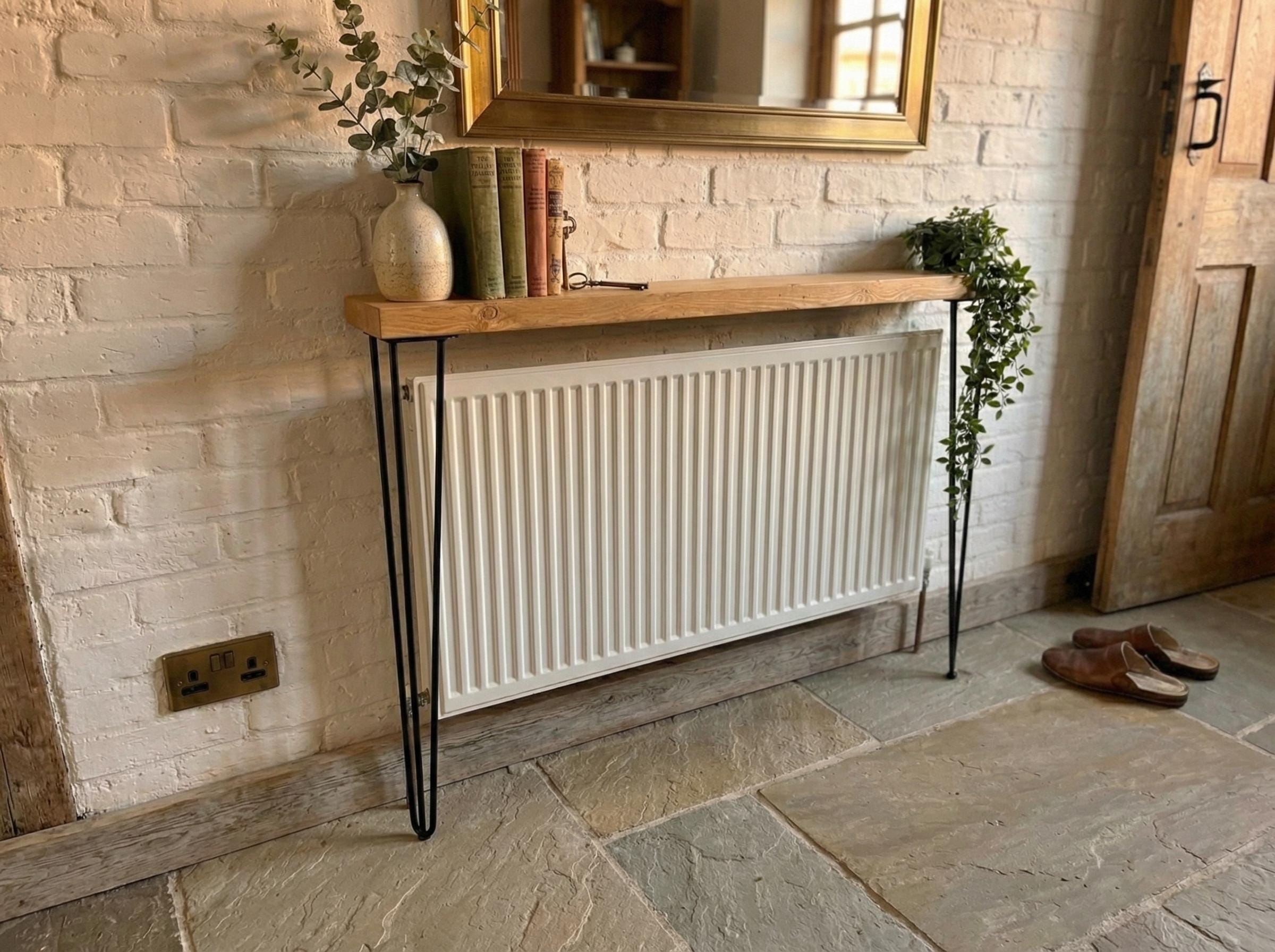 Rustic Console Table with Black Hairpin Legs